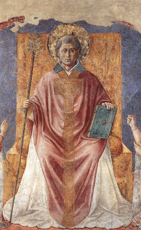 GOZZOLI, Benozzo St Fortunatus Enthroned sdg oil painting picture